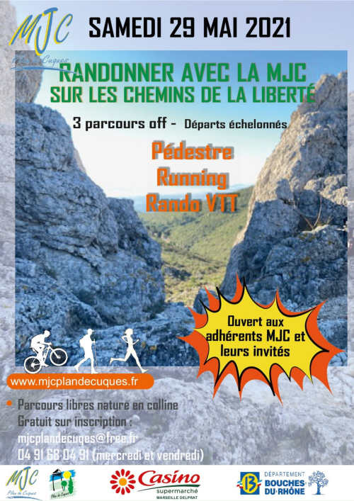 Flyer de la randonnée MJC plan de cuques